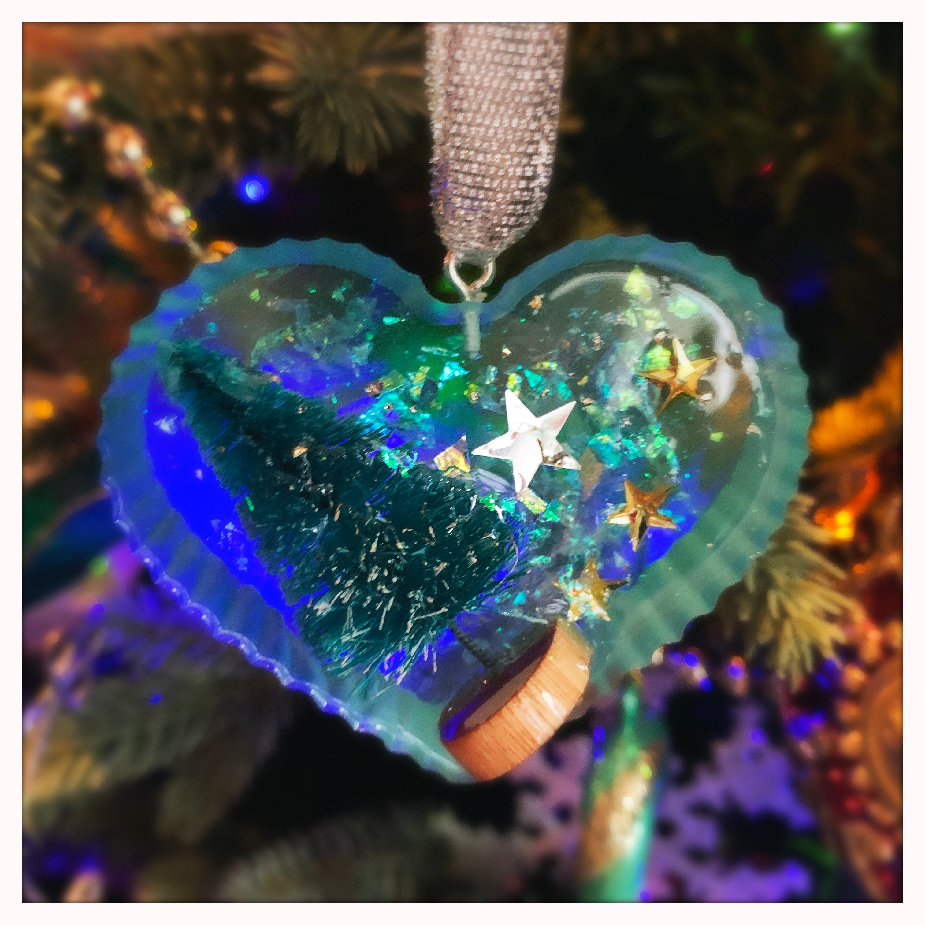 Heart Ornament - Blue/Aqua