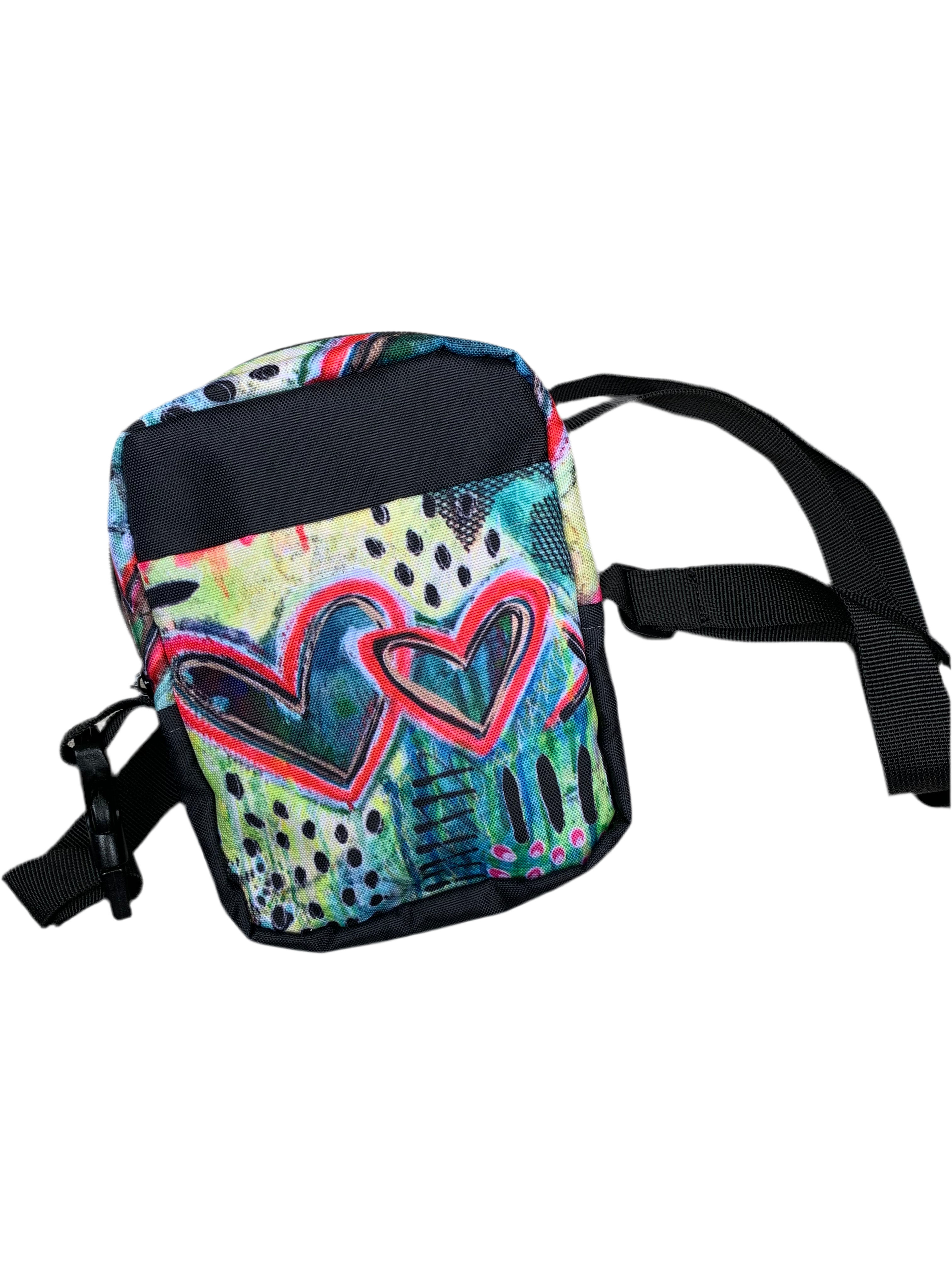 Compact Cross-body Bag - Hearts