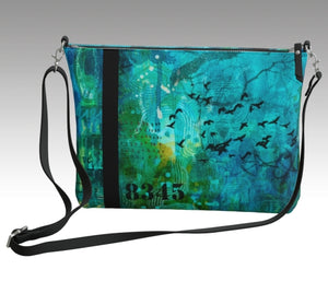 Vegan Leather Purse - Birds in Flight
