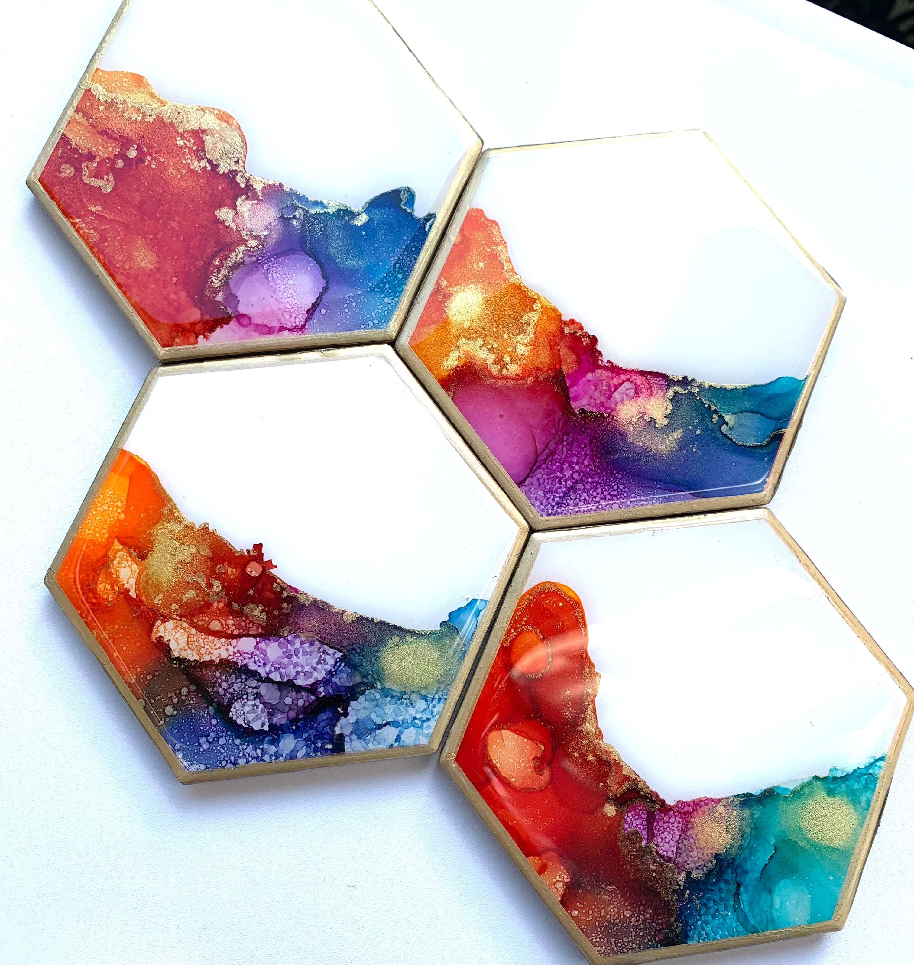 Coasters Set of 4 - Multi Colour