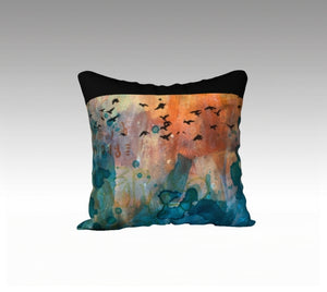 Velveteen Pillow - 18 x 18 inch - Nostalgic Sky
