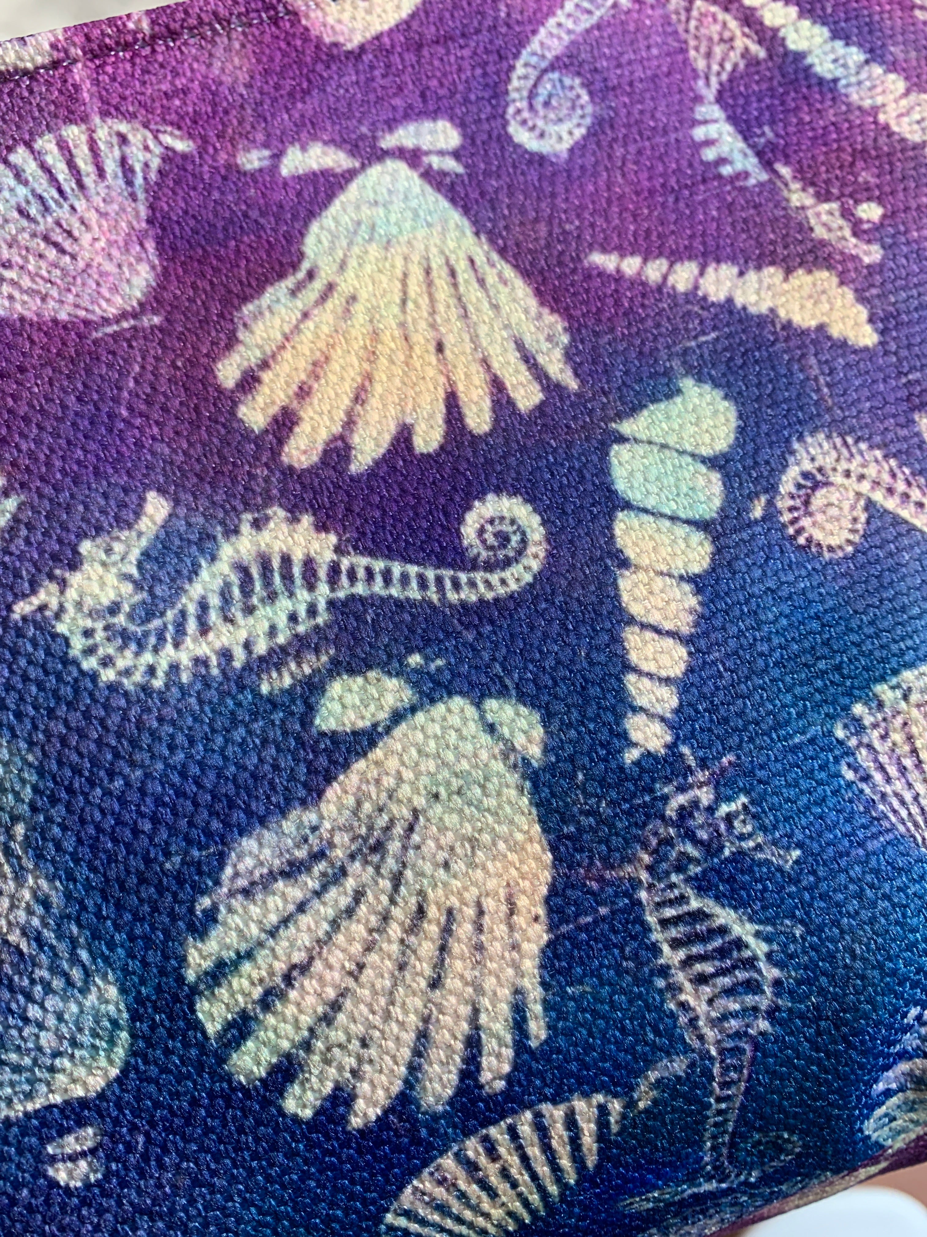 10" Travel Bag - Purple Monoprint Shells