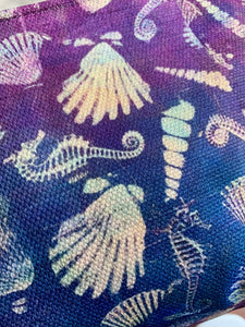 10" Travel Bag - Purple Monoprint Shells
