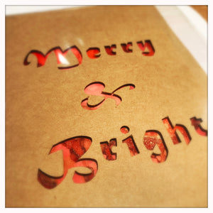 Merry & Bright Greeting Card - red