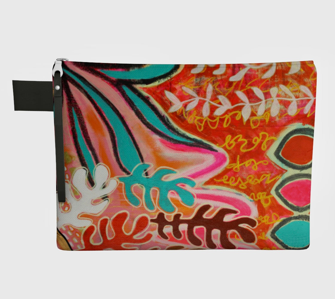 10" Flat Pouch with Strap - Cabana Vibes