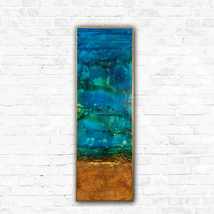 Untitled - Deep Turquoise - 8 x 24 inches