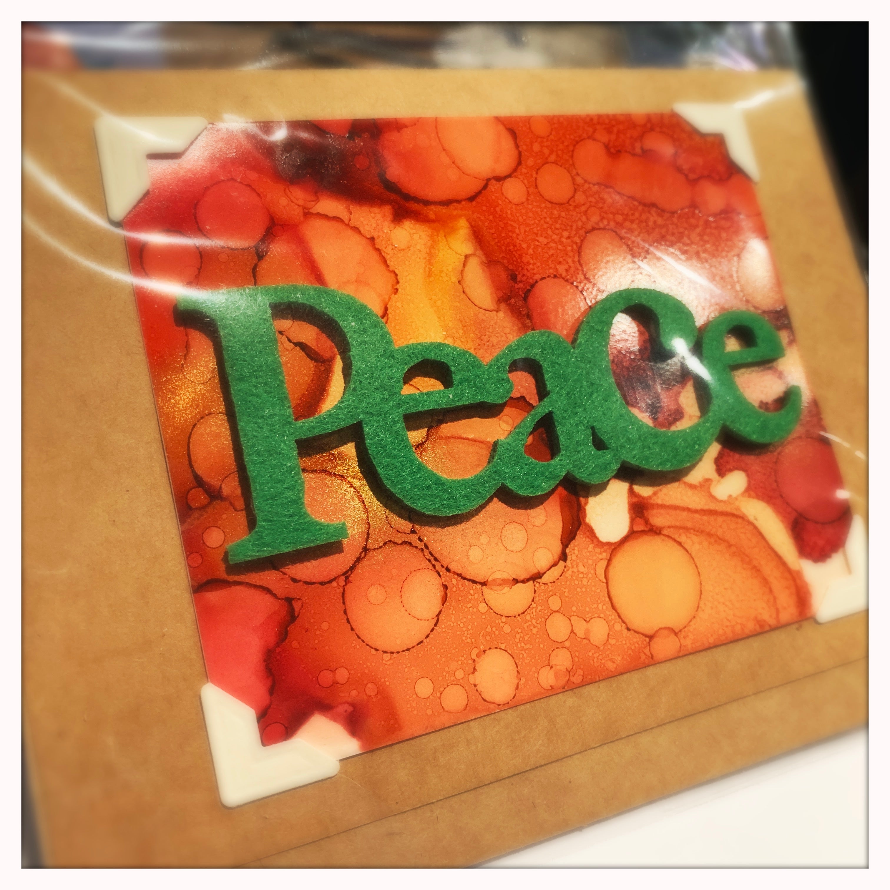 Peace card- red