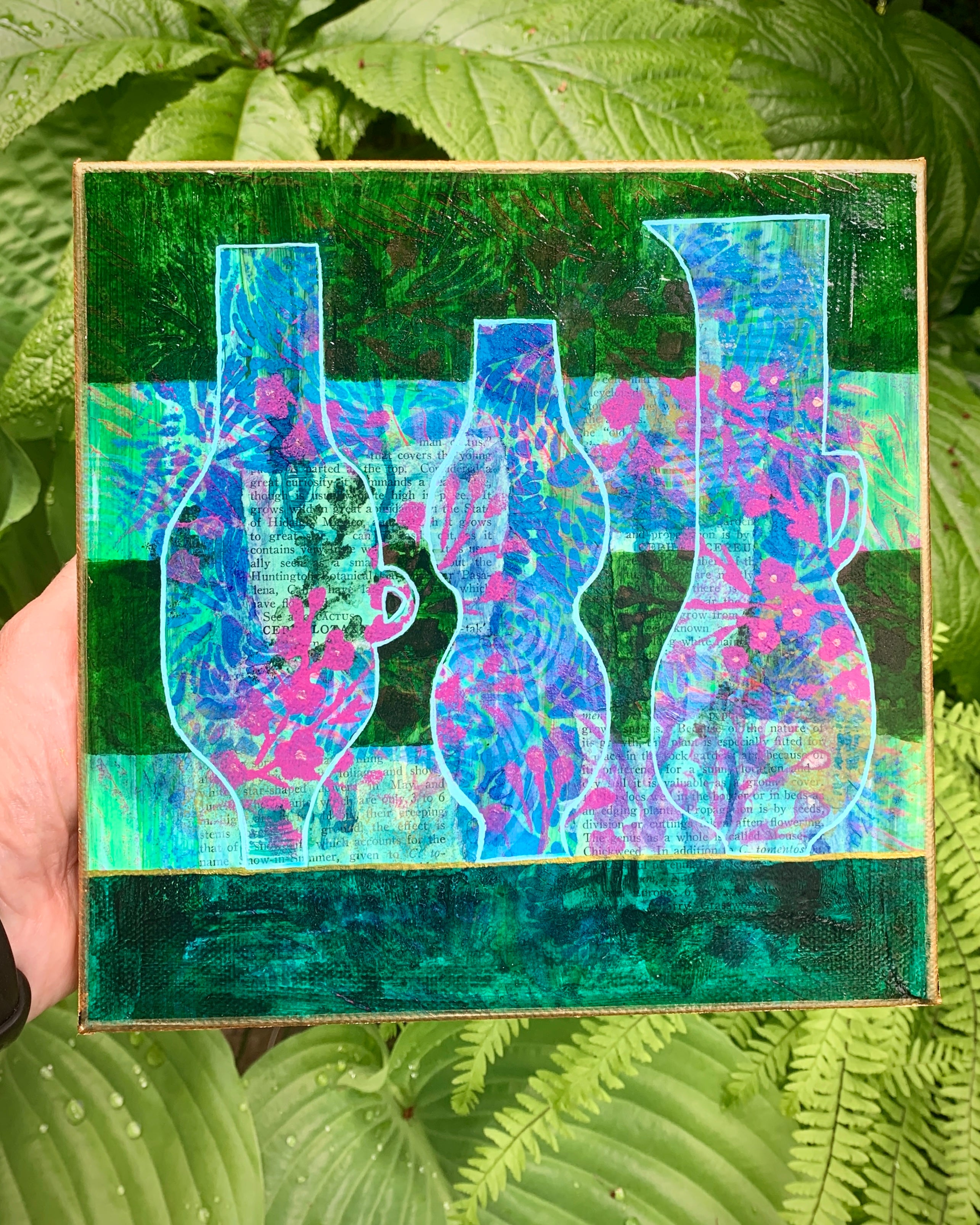 8 x 8 inches - Three Vases