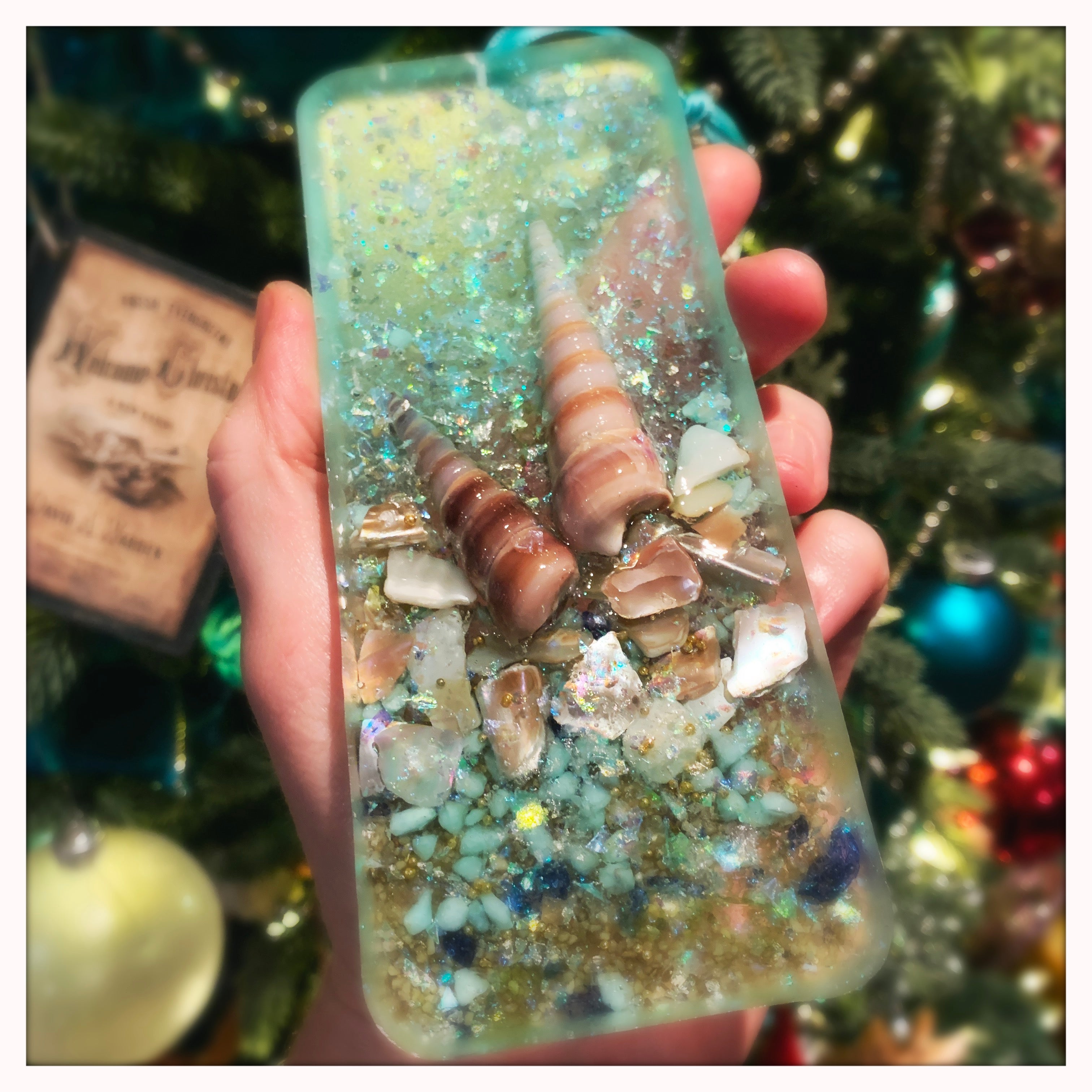 Seashell Ornament - Lrg Rectangle