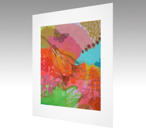 Art Print - Neon Floral 8x10 inches