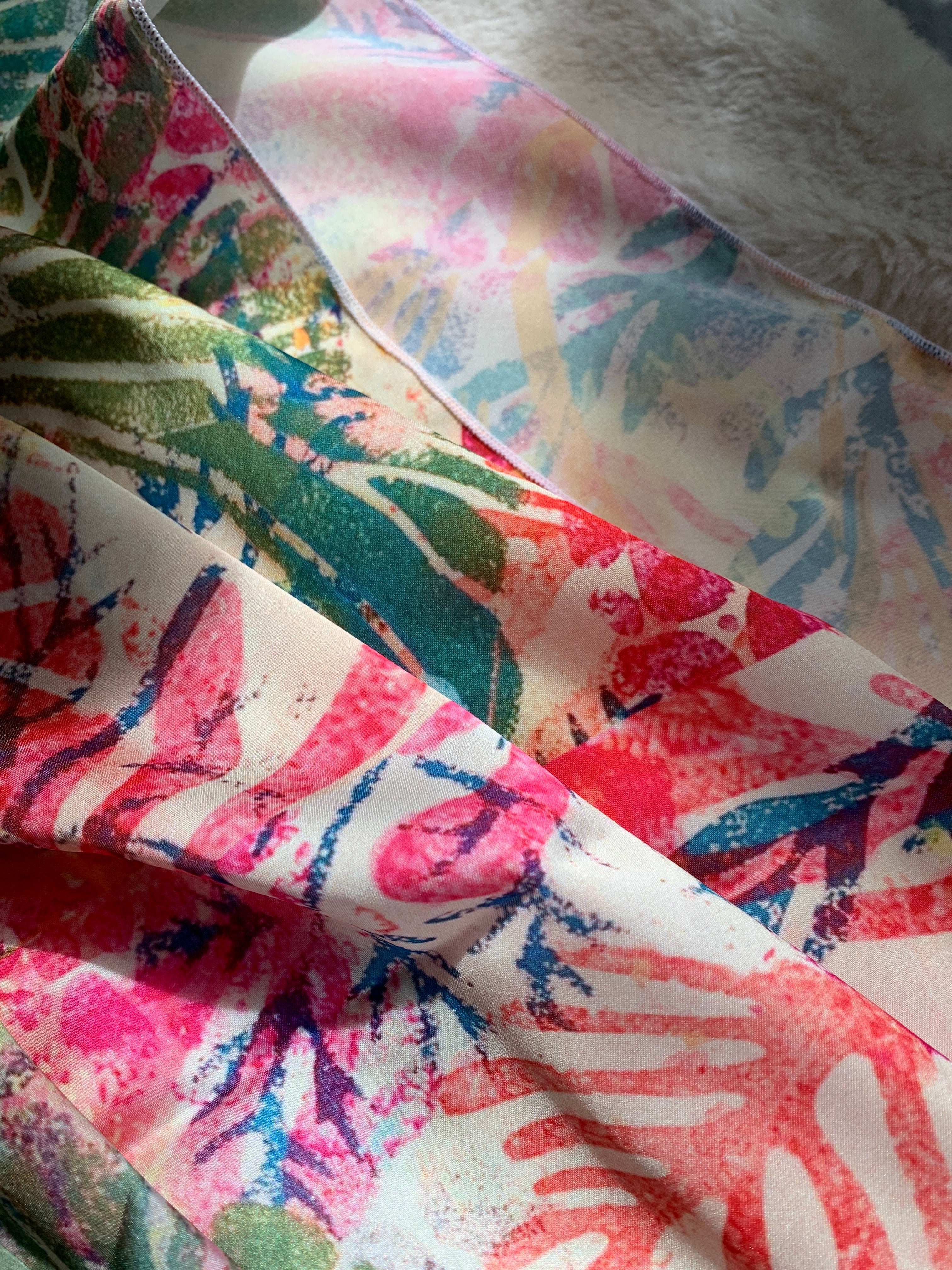 Extra Long Scarf - Coral Reef