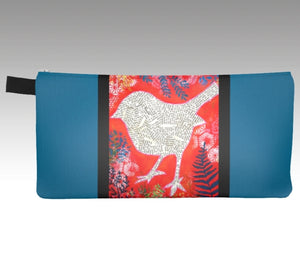 Small Pouch - Sparrow with text