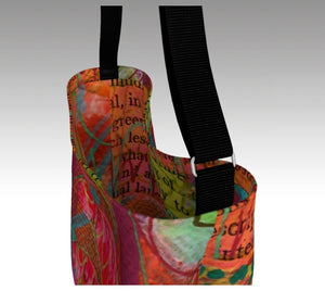 Cross Body Stretchy Bag - Pink Abstract