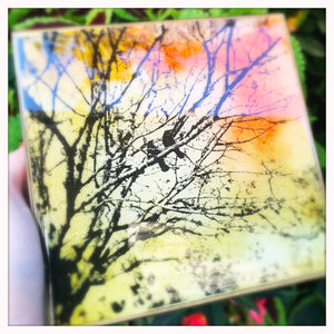 6 x 6 inches - 2 Birds in a Tree - Ambleside