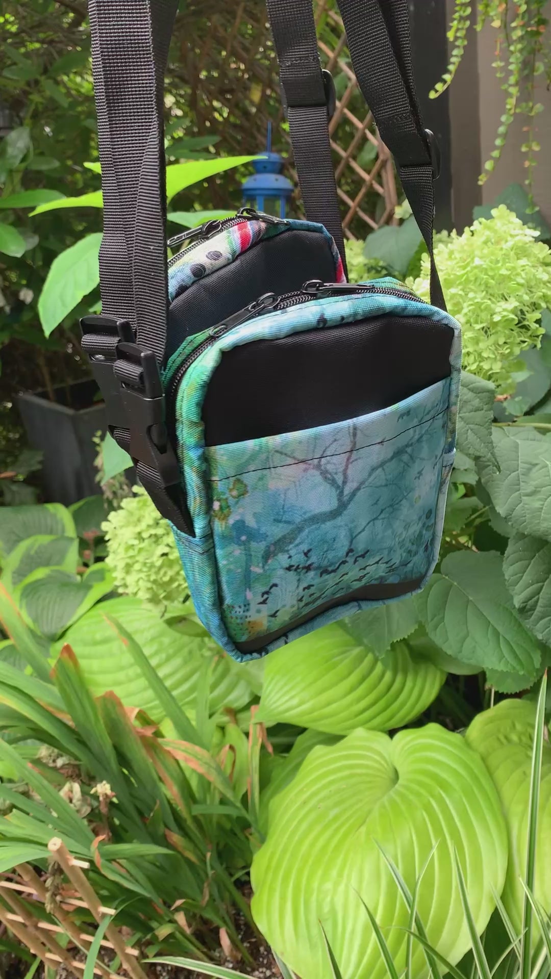Compact Cross-body Bag - Birds in Flight