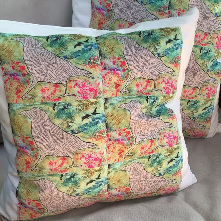 Pillow Cover - 18 x 18 inch - Appliqué Crows