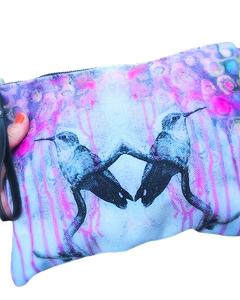 12" Flat Carry-All Pouch w/Strap - Hummingbirds
