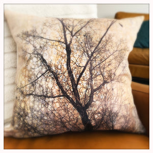 Velveteen Pillow - 18 x 18 inch - Capilano River Tree