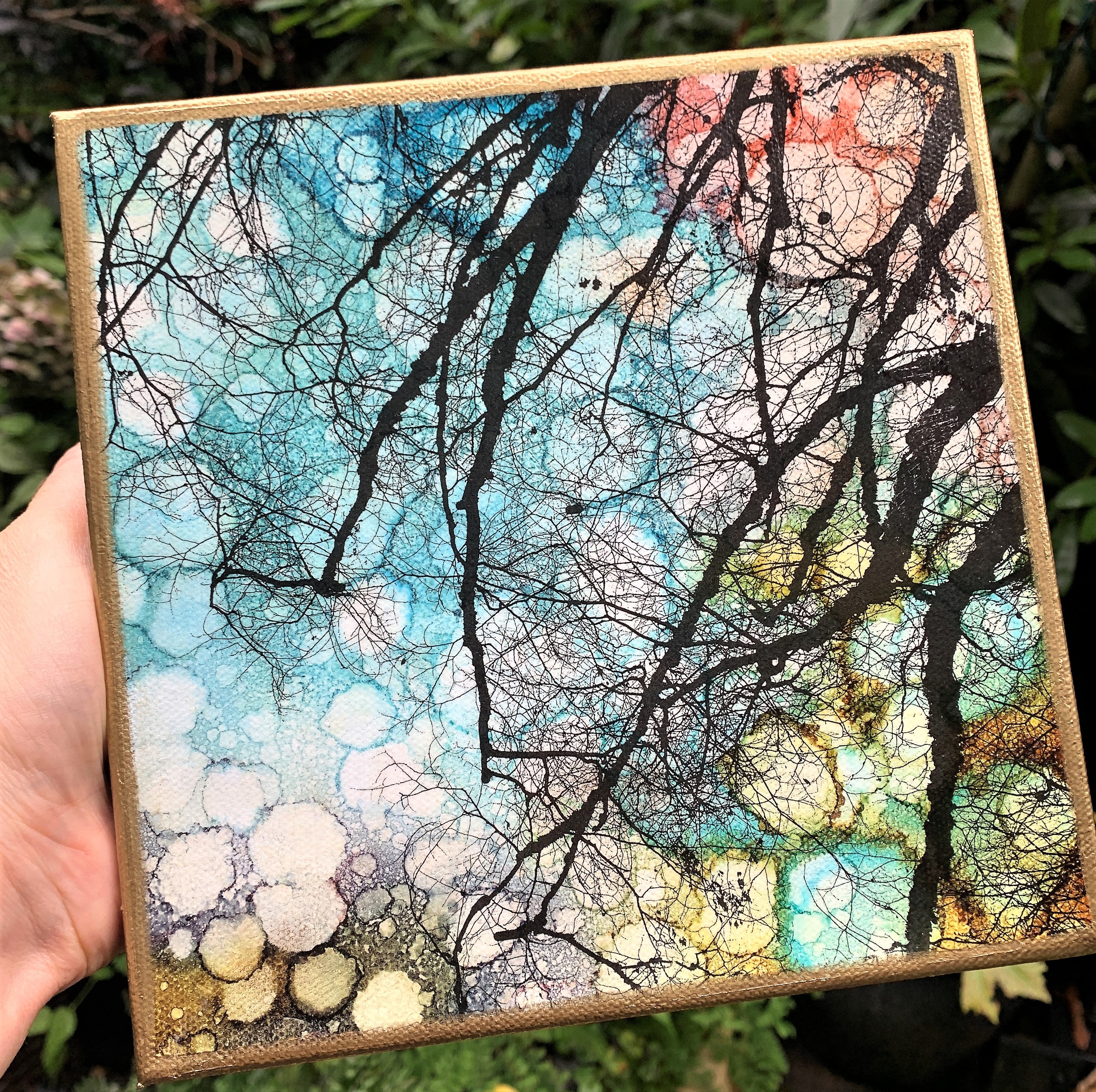 8 x 8 inches - Last Leaves