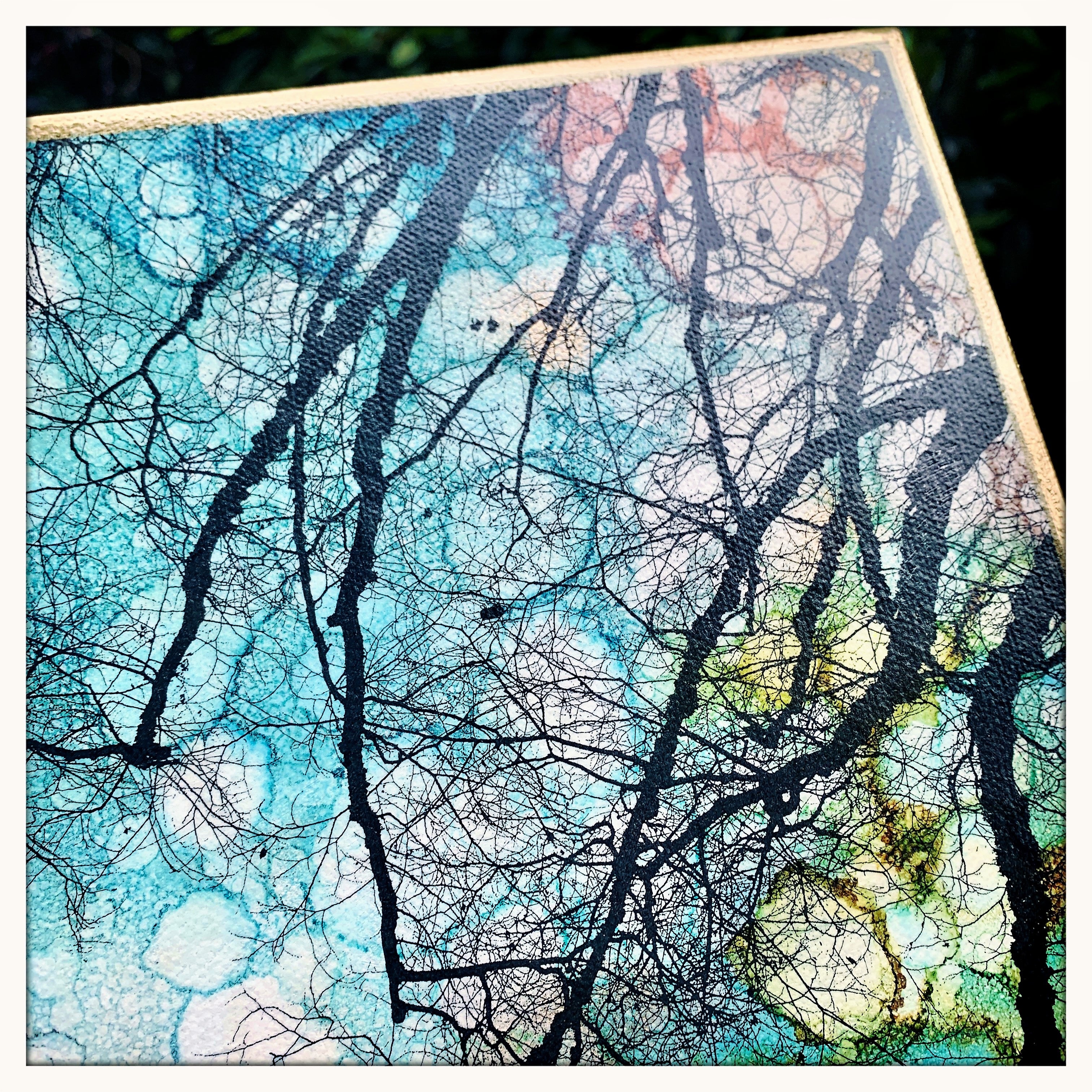 8 x 8 inches - Last Leaves