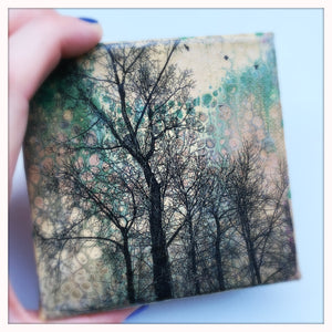 Mini Canvas - 4x4 inches - Group of Trees