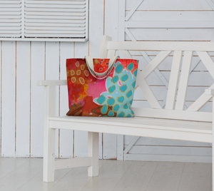 Large Tote - Neon Happiness